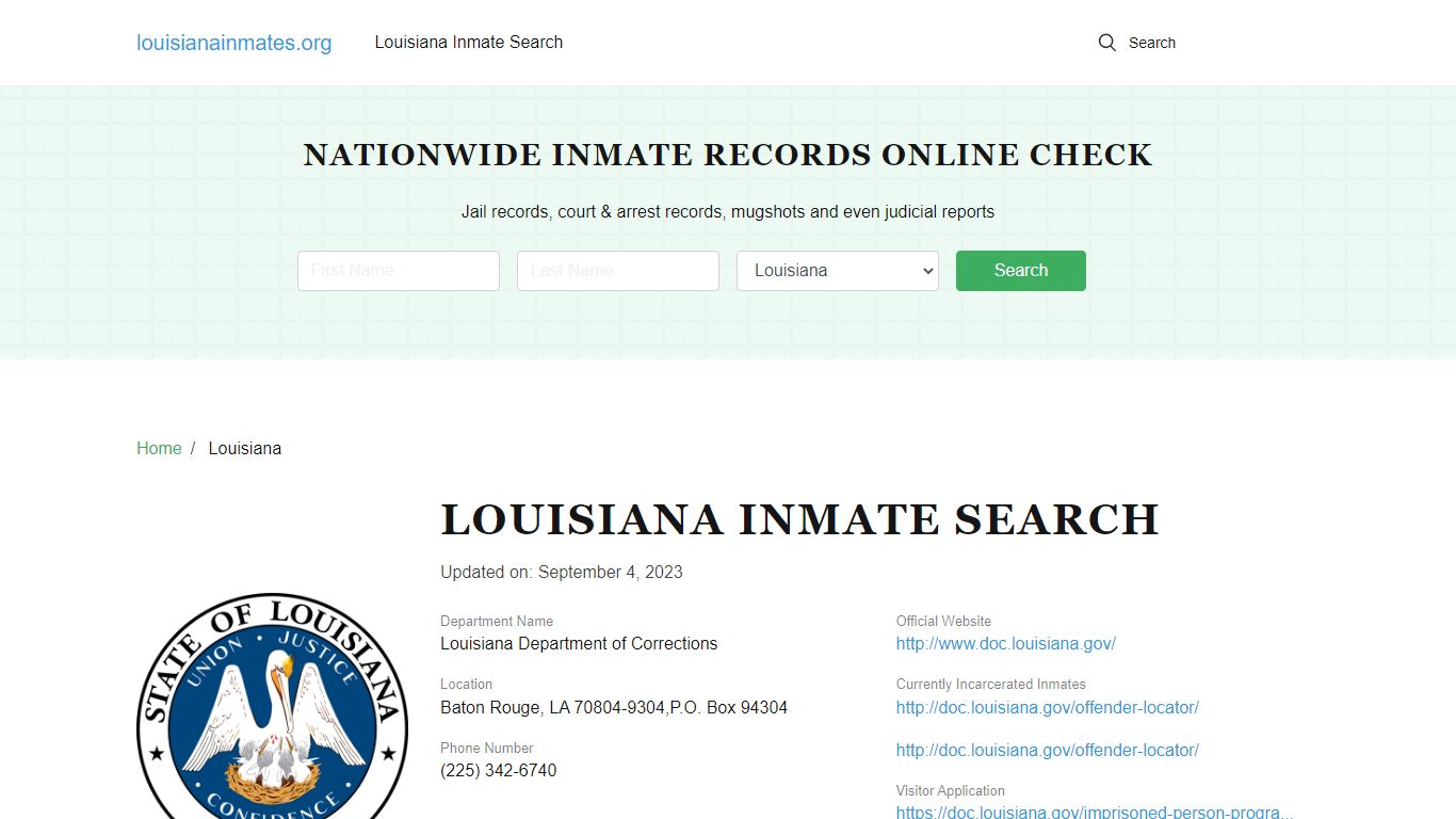 Louisiana Inmate Search – Louisiana DOC Offender Lookup